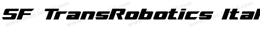 SF TransRobotics Italic字体转换